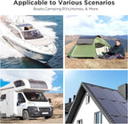100W Ultra-Thin Flexible Solar Panel 12V, 11BB 23% High-Efficiency ETFE Monocrystalline Panel, 240°Bendable Design for Solar Generator, Power Station, RV, Marine, 5th Wheel, Trailer, Van, SUV