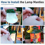 40-Pack Upgrade Camping Lantern Accessories, Camping Lantern Mantles for Coleman Standard String Tie #21 Mantles