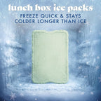 Cool Coolers by Fit & Fresh XL Slim Ice Packs, Quick Freeze Reusable Ice Packs for Lunch Boxes & Coolers, Long-Lasting, Space Saving Cooler Ice Packs, Sage, 4Pk