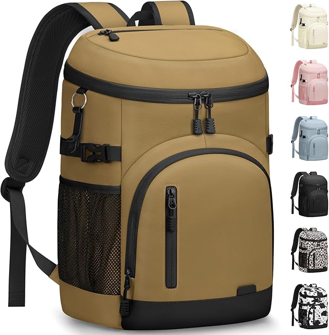 Cooler Backpack Insulated Waterproof,30/45 Cans Backpack Coolers Leakproof Lunch Backpack for Men Women Portable Soft Cooler Bag for Beach Camping Trave Picnic
