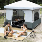 REDCAMP Canopy Camping Tent for Pop Up Canopy Tent, Inner Tent Converts Straight Leg 10'x10' or 10'x20' Canopy into Camping Tent, Fits 4-6 Person(Frame/Shelter NOT Included)