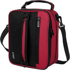 Tirrinia Expandable Insulated Lunch Bag for Men Women – Leakproof Reusable Cooler LunchBox for Kids & Adults with Shoulder Strap, Perfect for Work, School, Office, Travel,Red