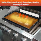 Skyflame 23"x16" Universal Grill Flat Top Griddle, Ceramic Coating Nonstick BBQ Cooking Griddle with Handles and Grease Groove, Fit for Gas/Charcoal Grills