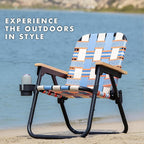 GoSports WOVN Beach Backpack Chair - 9 Styles Available - Premium Folding Camping Chair
