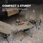 ONETIGRIS Foldable Camping Table, Lightweight Portable Table Sturdy & Quick Setup, Holds Up to 66 lbs, Perfect for Camping, Hiking, Backpacking, Picnic, Beach, Travel