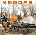 Outvita Beach Picnic Table, Lightweight Roll Up Low Camping Table, Portable Folding Table with Carrying Bag for Outdoor, BBQ, Sand, Picnic, Party, Patio 34 Inches
