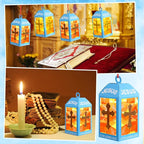 12 Sets Easter Crafts Religious Lanterns Crafts with LED Candles Lights Jesus Lights The Way Sunday School Tissue Paper DIY Oil Lamp Cross Hanging Ornament VSB Church Activity