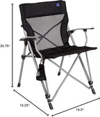 MACSPORTS Hard Arm Tension Chair, Black