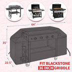 NEXCOVER Griddle Cover for Blackstone 36 Inch Griddle, Water-Proof Heavy Duty Material, Flat Top Grill Cover with Support Pole for Camp Chef 600 and More 4-Burner Griddle
