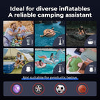 FLEXTAILGEAR Portable Air Pump - Tiny Pump 2, Electric Air Pump for Inflatables 2.8oz Battery Inflator Rechargeable Air Mattress Pump for Sleeping Pads, Pool Floats, Swimming Rings White
