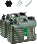 UPWOIGH 5 Gallon Water Jug Set of 2, Camping Water Container, Truly No Leakage Water Storage, Large Military Green Water Tank,BPA Free Portable Emergency Overlanding Gear for Outdoors Hiking
