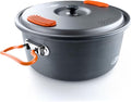 GSI Outdoors Halulite Aluminum Pot, Lightweight Hard Anodized Aluminum Camp & Backpacking Cookware with Lid & Folding Handle