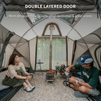Naturehike Massif Hot Tent with Stove Jack, Waterproof Windproof 4 Season Tent, 2/4 Person Cold Weather Winter Tents for Camping