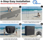 EighteenTek® Shower Tent Camping, 2-Room Portable Changing Room, Outdoor Shower Enclosure, Pop Up Privacy Tent Shelter with Floor & Doors, Waterproof & Lightweight, Camping Toilet Bathroom