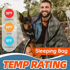 MEREZA 0 Degree Winter Sleeping Bag for Adults Kids with Pillow, Cold Weather Sleeping Bag for 4 Season Camping Hiking Backpacking Sleeping Bags for Big and Tall