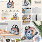 Football Backpack Set 17 Inch with Lunch Box and Water Bottle Bag Pencil Case Big Capacity Lightweight Kids Backpacks for Travel Camping Travel Kindergarten Elementary Middle Bags for School