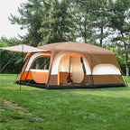 Family Cabin Tents, 2 Rooms, Portable Instant with Removable Rainfly, Automatic Tent for Camping Hiking Mountaineering(330 * 210 * 185cm)