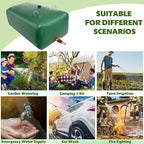 400 L/105.7 Gallon Water Storage Bladder, Foldable Portable Water Bladder Tank, Large Capacity Water Container, Water Bag for RV, Truck, Camping, Emergency & Outdoor Use