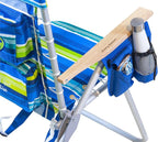 Tommy Bahama Hi-Boy 17" Seat Height 4-Position Lace-Up Suspension Folding Beach Backpack Chair