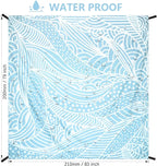 Beach Blanket Waterproof Sandproof Extra Large Beach Mat 79" X 83"/120"x108"for 1-8 Adults Quick Drying Durable Outdoor Picnic Mat for Beach Travel Camping Hiking