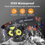 Lsnisni Kids Headlamp,LED Head Lamp with 4 Modes,IPX5 Waterproof Head Lights for Forehead,Head Flashlight for Adults and Kids Outdoor Camping Hiking Running,3 AAA Batteries Included