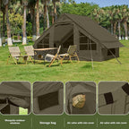 Inflatable Tents for Camping with Stove Jack, 2/4/6/8 Person Easy Setup Blow Up Tents for 4 Seasons Waterproof Inflatable Camping Tent with Awning, Air House Glamping Tents for Camping Adult
