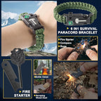 Survival Kit and Emergency Gear - 66 in 1 Outdoor Equipment with First Aid Fire ,Starter, Knife, Compass for Camping, Hiking, Gifts for Men