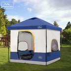 KAMPKEEPER 6 Person Camping Tent, 10x10 Pop Up Canopy Tent with Camping Inner Tent, Converts 10'x10' Straight Leg Canopy into Camping Tent–Fully Vented Roof(Canopy & Frame Included)