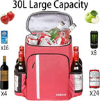 FORICH Backpack Cooler Leakproof Insulated Waterproof Backpack Cooler Bag, Lightweight Soft Beach Cooler Backpack for Men Women to Work Lunch Picnics Camping Hiking, 30 Cans