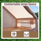 4-6 Person Inflatable Tent with Pump, Easy Setup 4-Season Waterproof Camping Tent, Family Glamping Tents with 12 Mesh Windows, All Weather Outdoor Tent, Camping Tents with Windows