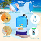 BYDOLL Beach Blanket 78''×81'' 4-7 Adults Oversized Lightweight Waterproof Sandproof Beach Blanket Large Picnic Mat for Travel Camping Hiking Picnic
