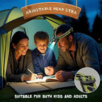 Dinosaur Headlamp for Kids T-Rex LED Flashlight with Roar Sound and Adjustable Headband Fun Kid Camping Gear Outdoor Headlamp Adventure Toy for Boys and Girls Ages 3-8 Gift