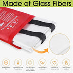 Fire Blanket for Kitchen Home Emergency - Fiberglass Blankets Fire Survival Suspension Flames Retardant Extinguisher Great for Stove Car Garage Office Camping Caravan BBQ Safety (1-Pack)
