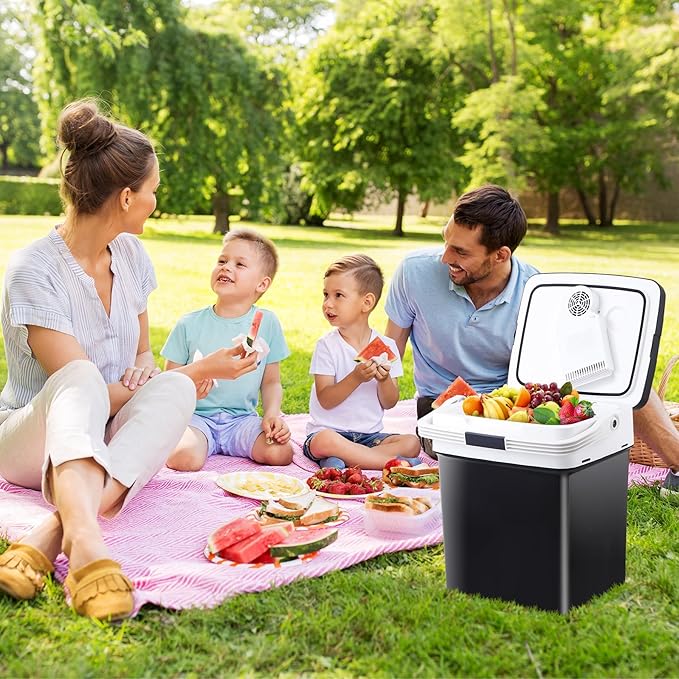 Nouva Portable RV Refrigerator 31 Qt(29L) Electric Cooler and Warmer 12V Mini Fridge for Car Camping, Fishing, Work Beach Picnic