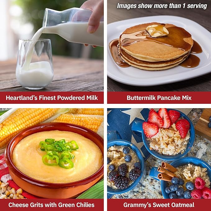 4Patriots Country Griddle Breakfast Kit: Tasty, Long-Lasting Survival Breakfast Food, 148 Servings