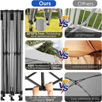 COBIZI 10x20 Canopy with Sidewalls, Heavy Duty Party Tent Pop up Canopy, Tents for Parties, Wedding, Outdoor Easy up Foldable Portable Canopy Tent with Wheeled Bag, White(Windproof Upgrade)