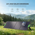 200W Portable Solar Panel Charger with 4 Kickstands, IP65 Waterproof Foldable Solar Charger Kit with DC XT60 & Anderson Outputs for Power Stations, Outdoor RV Camping, and Emergency Blackout