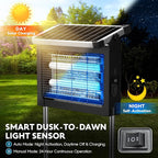Solar Bug Zapper Outdoor, Waterproof Mosquito Zapper Outdoor Solar Powered, 4500V Electric Bug Zapper Indoor w/Smart Light Sensor, Mosquito Trap Fly Zapper for Patio Kitchen Garage Yard Camping