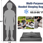 Sleep Pod for Deeper Sleep - Weighted & Cozy Wearable Blanket Hoodie, Home Camping Sleeping Bag, Anxiety Relief, Portable for Travel & Home Lounging
