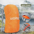 HOMIEE 50L Hiking Backpack Travel Bag Waterproof Camping Rucksack with Rain Cover Lightweight Backpacking Backpack