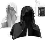 Cooling Hoodie Towel: Cooling Towels for Neck and Face, Instant Cool When Wet, UPF 50 Sun Protection, Cool Towel for Hot Weather, Great for Sports, Gym, Golf, Camping - 2 Packs