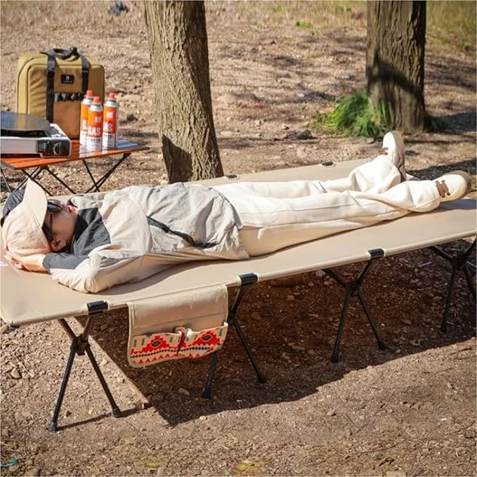 Folding Camping Cot Camping Bed Aluminum Alloy Folding Ultra-Light Lightweight Outdoor Camping Tent Break 4/3pcs Rods(80cm Balck B)