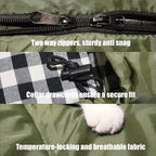 ShinHye 0 Degree Sleeping Bag for Adults - Cotton Flannel 4 Season Cold Weather Winter, XXL Big and Tall Camping Sleeping Bag with Compression Sack