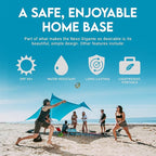 Neso Gigante Portable Beach Tent Sun Shelter - Lightweight Beach Shade Canopy - Easy Setup for Family Outings - Patented Reinforced Corners - UPF 50+ - 8ft Tall, 11 x 11ft - Save The Whales
