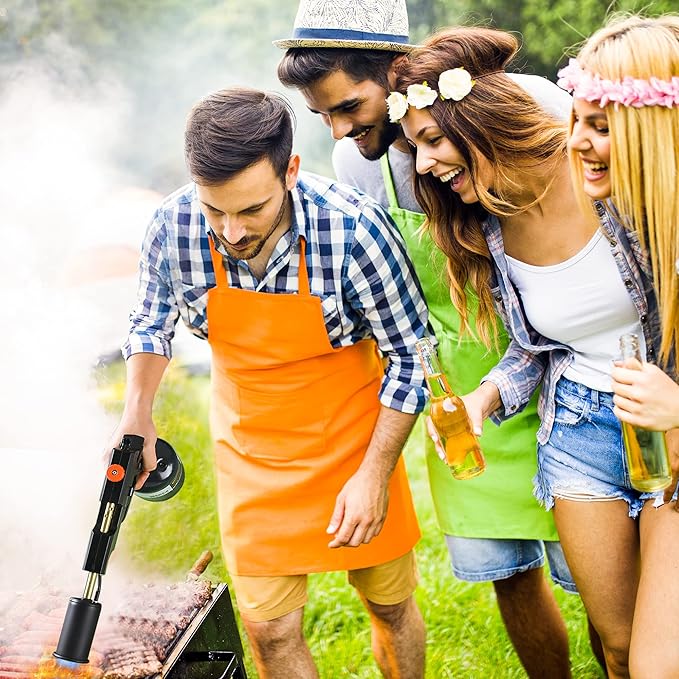 POWERFUL Grill Gun Propane Torch, Searing Torch kit include a Meat Thermometer, Charcoal Starter, Campfire Starter,Cooking Sear Torch,Sous Vide,Kitchen torch, Charcoal BBQ Light,Culinary Torch