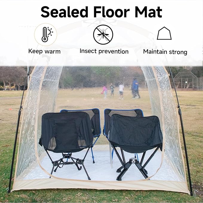 All Weather Proof Pod Sports Tent,Outdoor Weather Tent Sports Pod Pop Up Shelter with Sealed Floor,2-4 Person Clear Tent for Sport Event,Camping,Fishing 8 Sizes & Multicolor