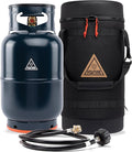 Ignik Refillable Gas Growler X 10-Pound Empty Propane Tank with Carry Case and Adapter Hose, Black Case/Blue Tank
