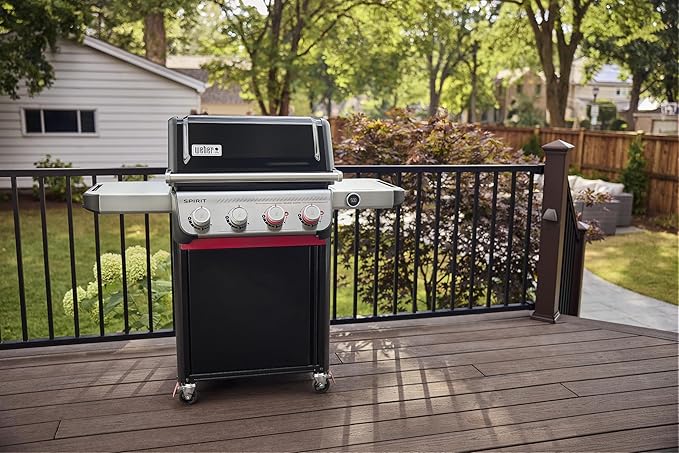 Weber Spirit EP-425 Liquid Propane Gas Grill for Outdoor Cooking and BBQ, 4 Boost Burners, Black