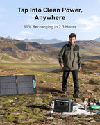 Anker SOLIX C800 Portable Power Station with 100W Solar Panel, 1200W (Peak 1600W) Solar Generator, Full Charge in 58 Min, 768Wh LiFePO4 Battery for Outdoor Camping, RVs, Road Trip, and Power Outages