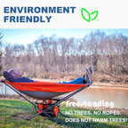 Portable Hammock with Stand, World's Best Mock ONE® Hammock, Compact Folding Framed Hammock with Adjustable Sunshade Canopy for Park, Backyard, Garden, Camping, Hiking, Mountaineering, Beaches- Orange